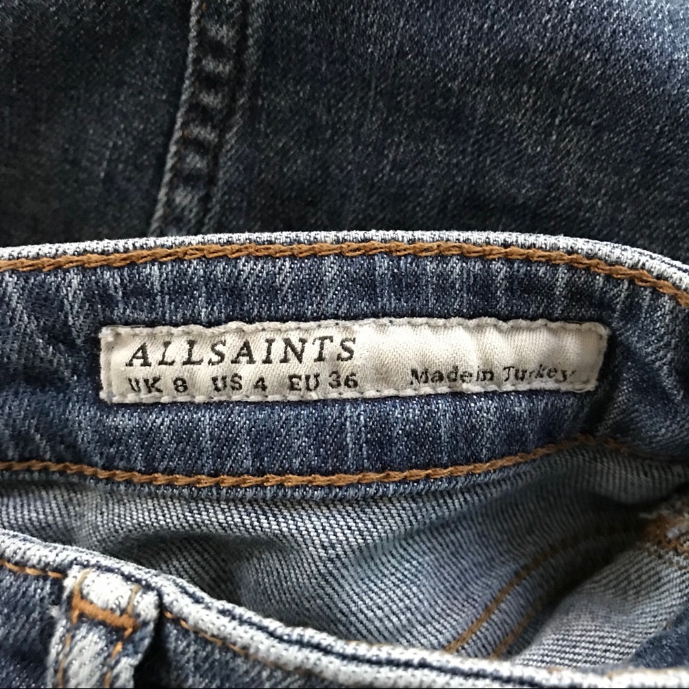 AllSaints Blue Denim Pencil Skirt with Brown Pocket
reposhed too small. - Picture 6 of 6